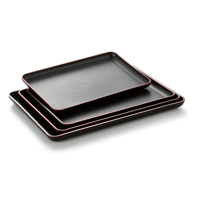 Black dinner on sale trays