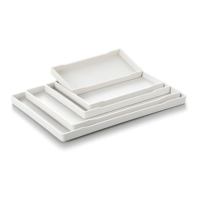 White Rectangle Melamine Sushi Trays JB8000TPBS