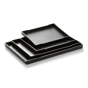 Black Rectangle Melamine Sushi Serving Trays JB8000TPHS