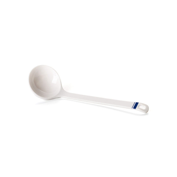 New Blue Rimmed Soup Spoon With Long Handle