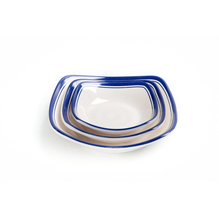 New 4 Inch Blue Rimmed Small Melamine Food Plates