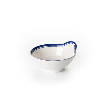 New Blue Rimmed Melamine Small Appetizer Bowl