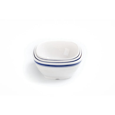 New Style Blue Rimmed Small Melamine Desert Bowl